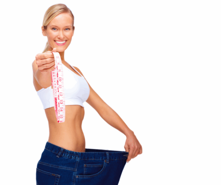 Woman using tirzepatide for weight loss