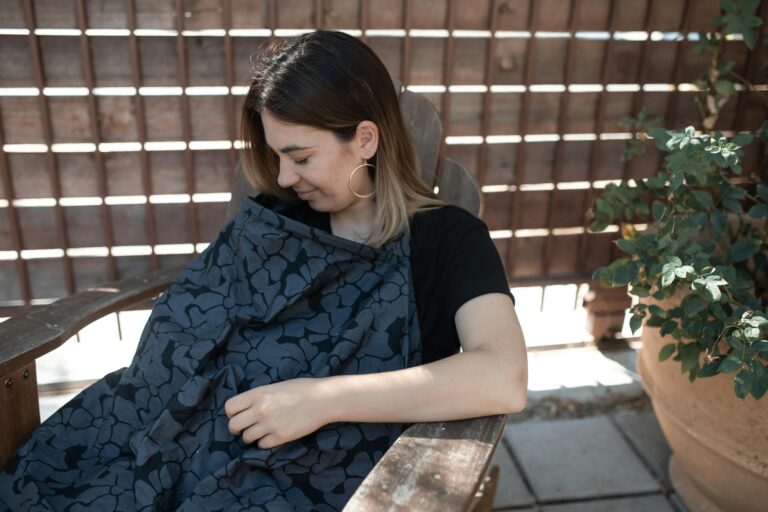 Woman breastfeeding a baby
