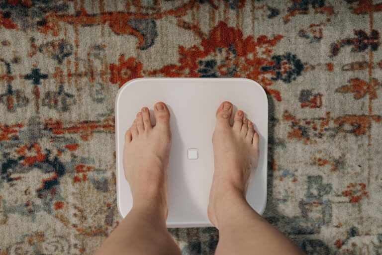 Person standing on a scale